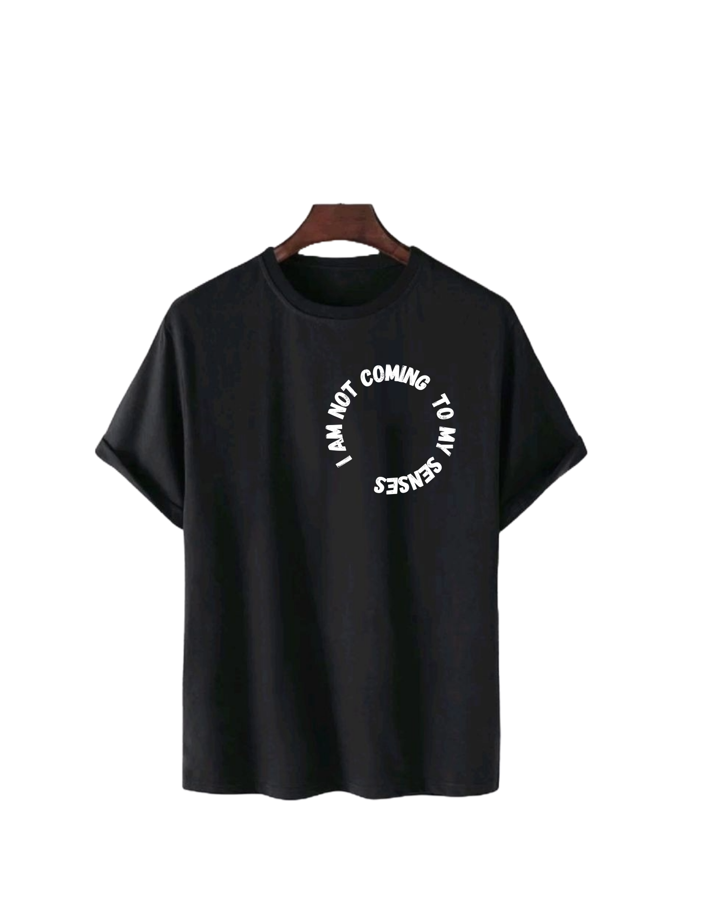 Not in senses OVERSIZE BLACK UNISEX TSHIRT